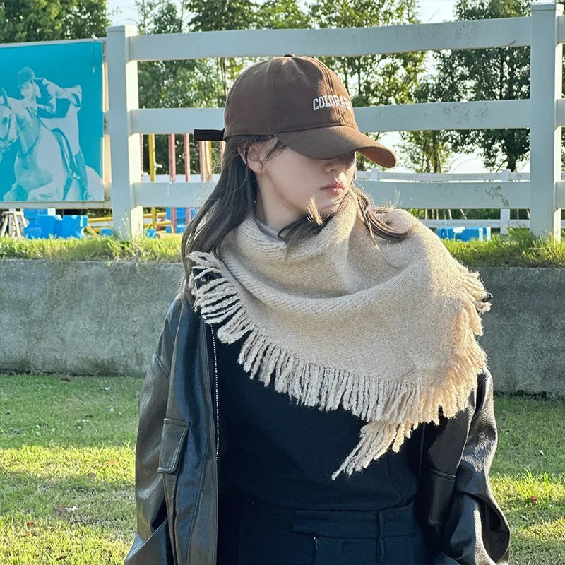 Knitted Scarf - Triangle Shawl