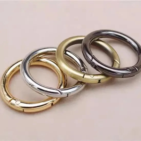 10/50pcs Metal O Ring Spring Clasps for DIY Fashion