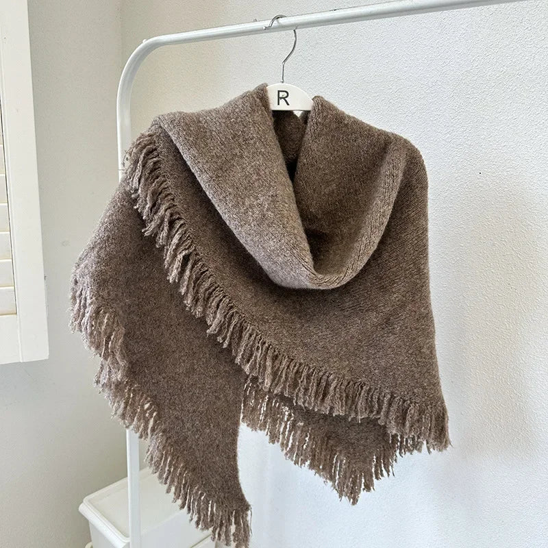 Knitted Scarf - Triangle Shawl
