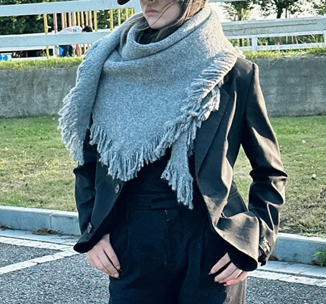 Knitted Scarf - Triangle Shawl