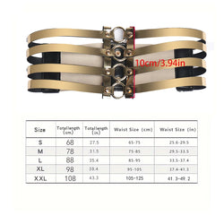 Wide Belt - Silver, Gold