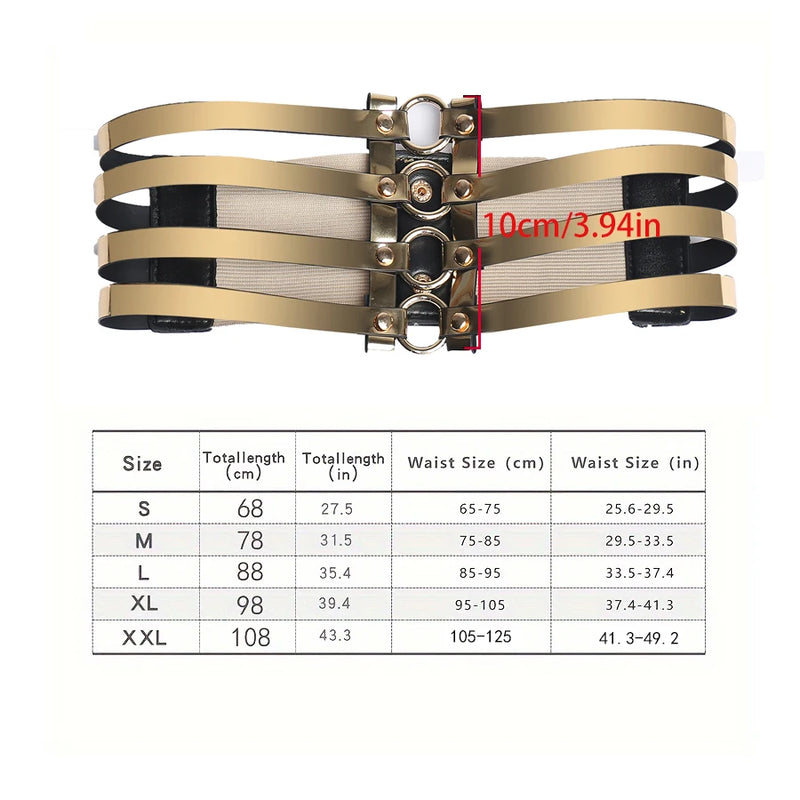 Wide Belt - Silver, Gold