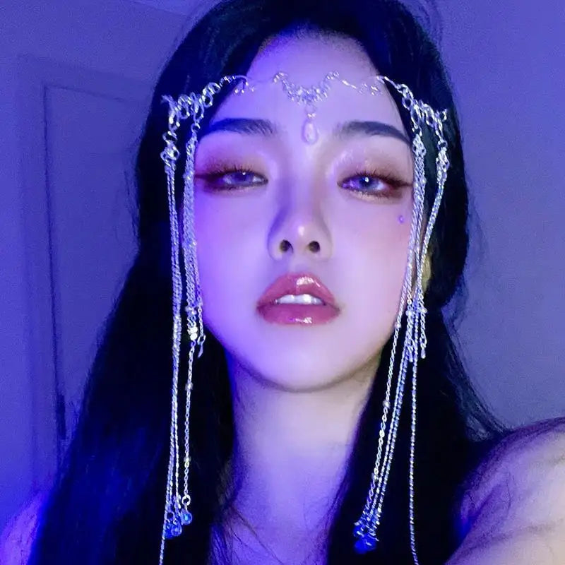 Headpiece. Crystal Chain Tiara Hair Jewelry