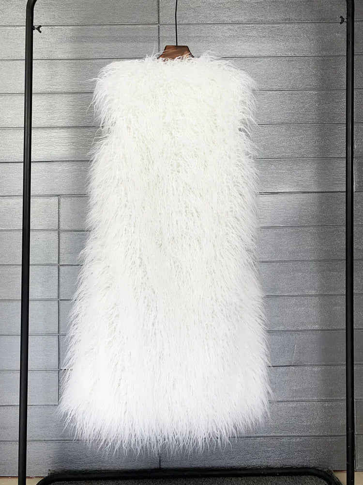 Long Faux Fur Vest