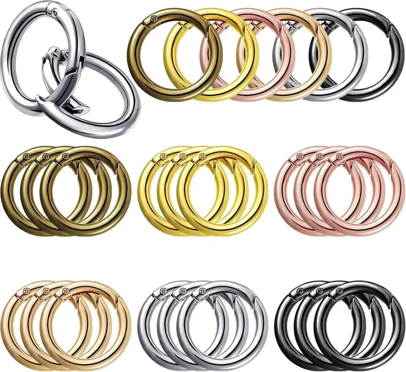 10/50pcs Metal O Ring Spring Clasps for DIY Fashion