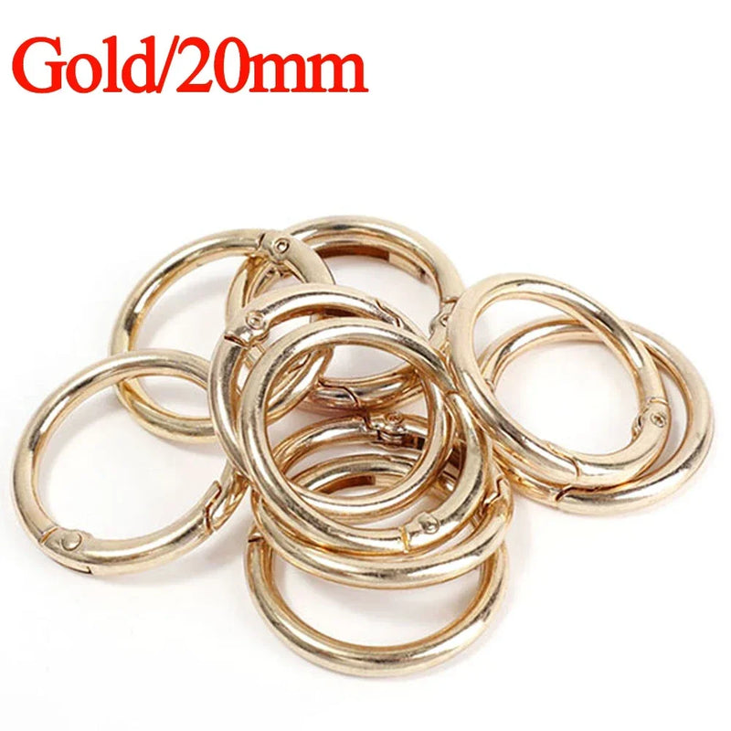 10/50pcs Metal O Ring Spring Clasps for DIY Fashion