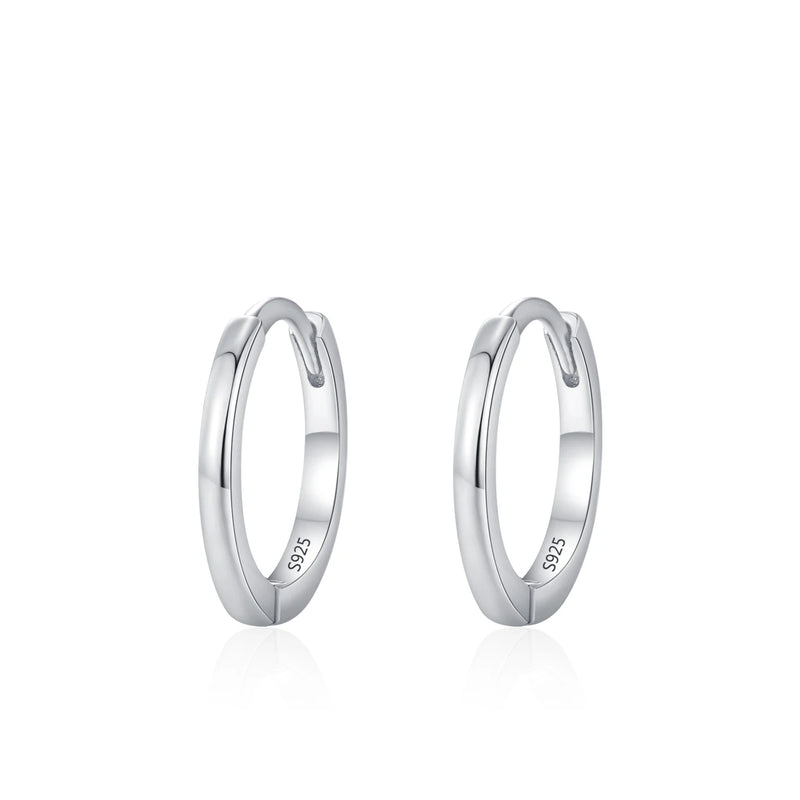 Ailmay 925 Sterling Silver Minimalist Classic Hoop Earrings, Cartilage Piercing Earrings For Women Everyday Wear And As Gifts