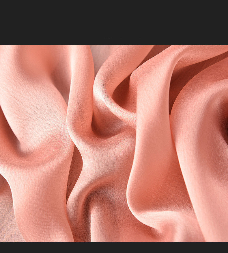 Ladies Fashion Solid Color Long Silk Scarf Shawl