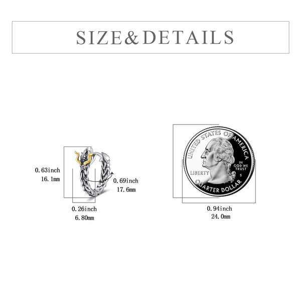 Sterling Silver Dragon Earrings