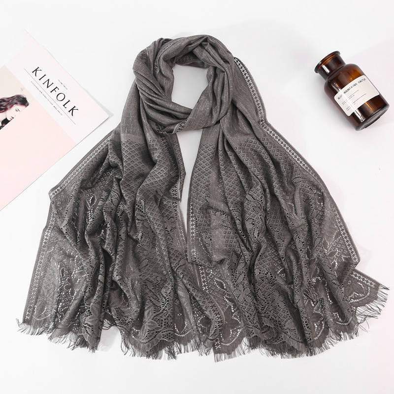 Women's Fashion Lace Solid Color Scarf
