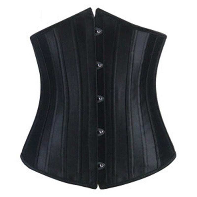 Steel Belly Belt Breast Support Court Corset Satin Fabric
