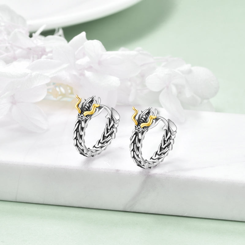 Sterling Silver Dragon Earrings