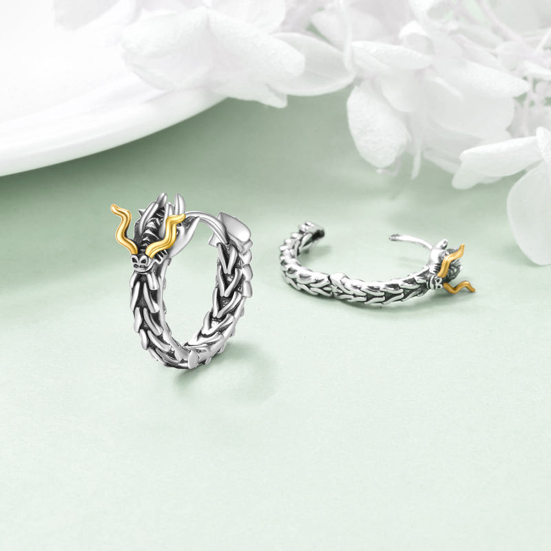 Sterling Silver Dragon Earrings